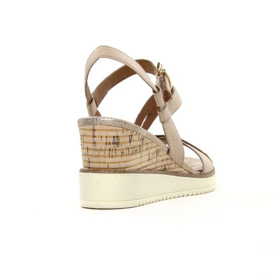 nu-pieds compensés beige mode femme printemps été - Photo Produit 7