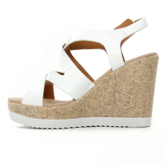 nu-pieds compensés blanc mode femme printemps été - Photo Produit 3