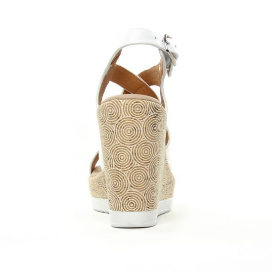 nu-pieds compensés blanc mode femme printemps été - Photo Produit 7
