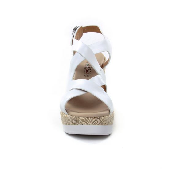 nu-pieds compensés blanc mode femme printemps été - Photo Produit 6