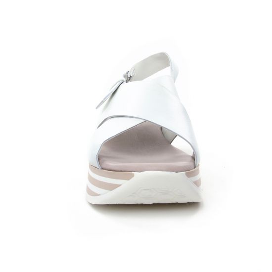 nu-pieds compensés blanc mode femme printemps été - Photo Produit 6