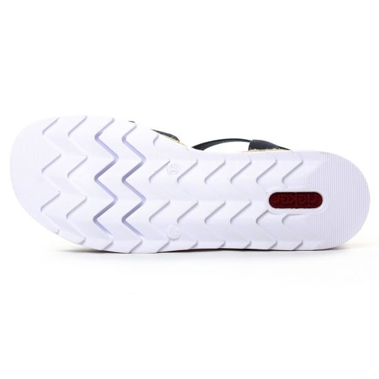 sandales compensées bleu marine mode femme printemps été - Photo Produit 5