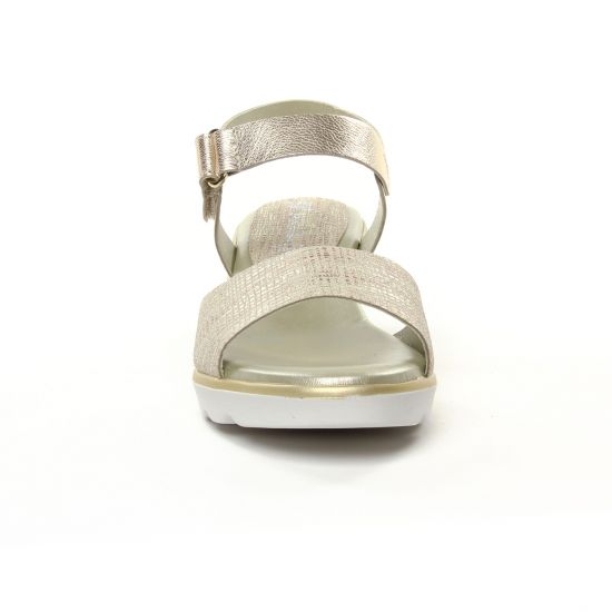 nu-pieds compensés bronze doré mode femme printemps été - Photo Produit 6