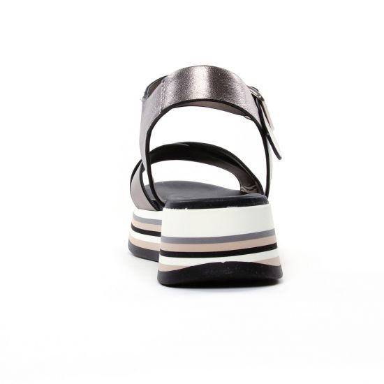 nu-pieds compensés bronze doré mode femme printemps été - Photo Produit 7