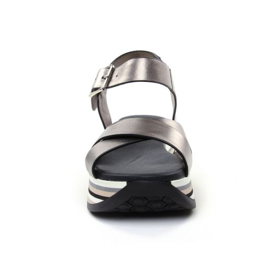 nu-pieds compensés bronze doré mode femme printemps été - Photo Produit 6