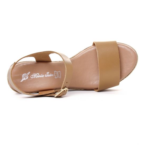 nu-pieds compensés marron mode femme printemps été - Photo Produit 4