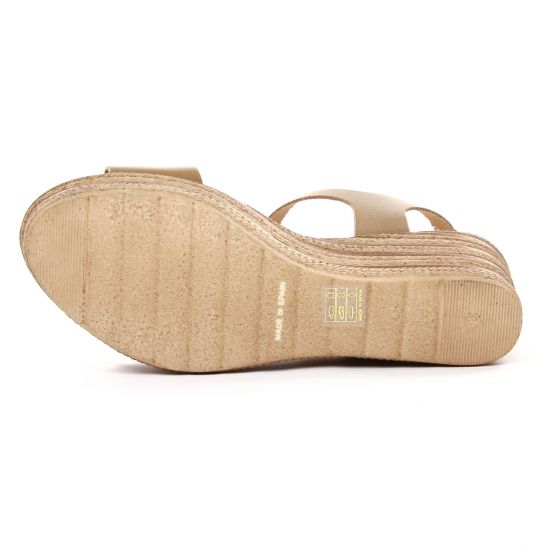 nu-pieds compensés marron mode femme printemps été - Photo Produit 5