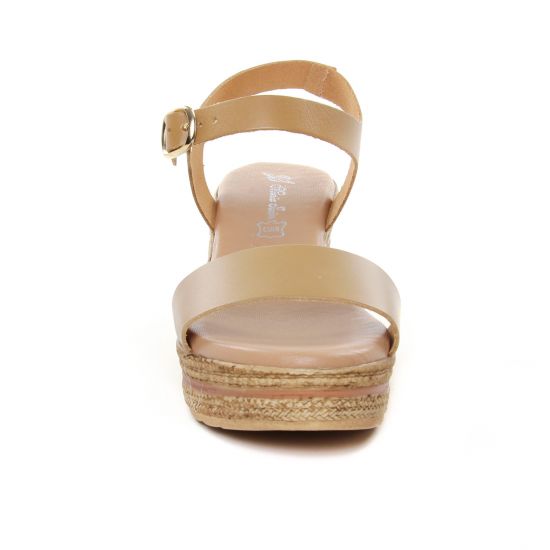 nu-pieds compensés marron mode femme printemps été - Photo Produit 6