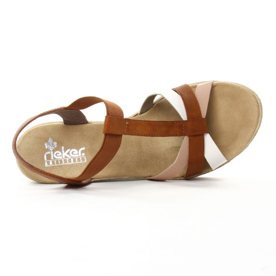 nu-pieds compensés marron mode femme printemps été - Photo Produit 4