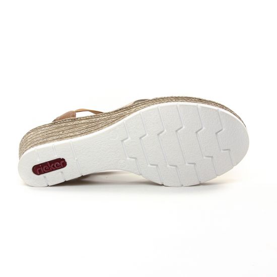 nu-pieds compensés marron mode femme printemps été - Photo Produit 5