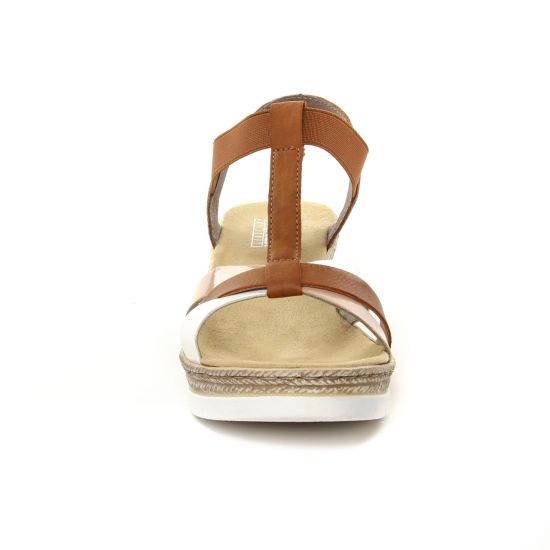 nu-pieds compensés marron mode femme printemps été - Photo Produit 6