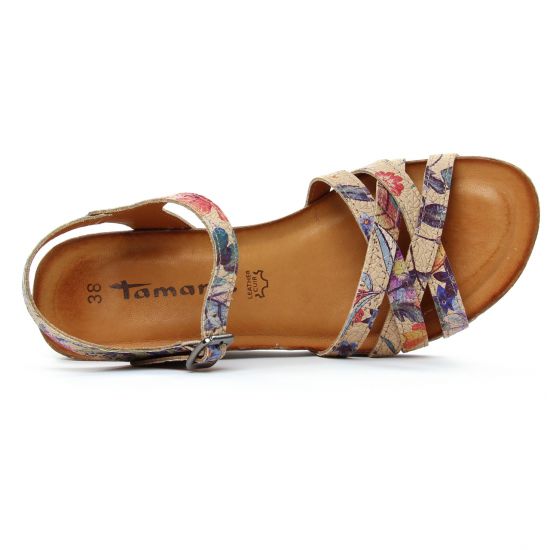 nu-pieds compensés multicolore mode femme printemps été - Photo Produit 4