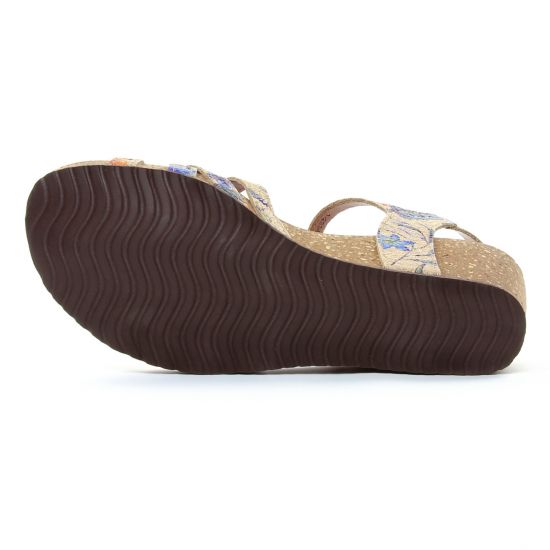 nu-pieds compensés multicolore mode femme printemps été - Photo Produit 5