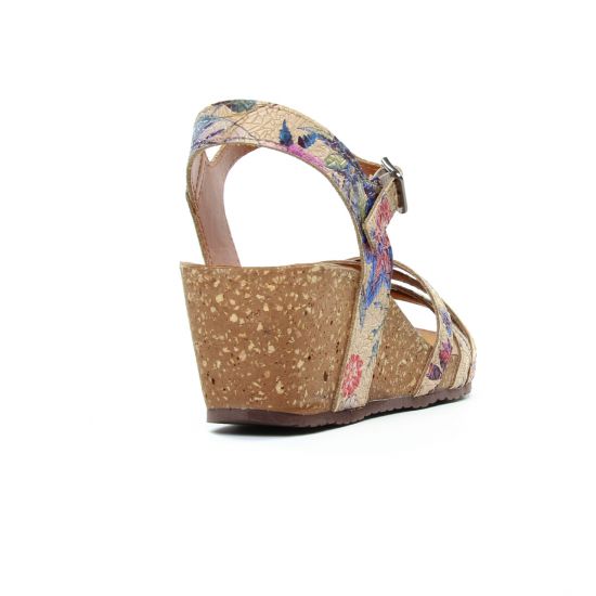 nu-pieds compensés multicolore mode femme printemps été - Photo Produit 7