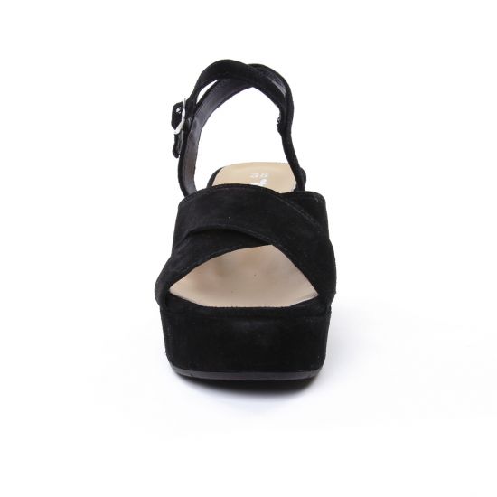 nu-pieds compensés noir mode femme printemps été - Photo Produit 6