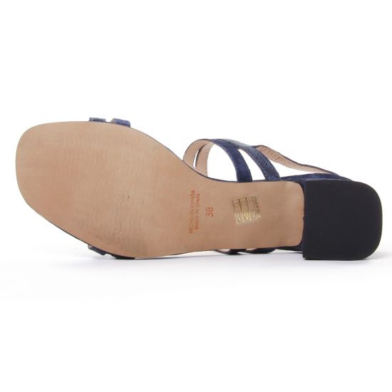 nu-pieds talon bleu marine mode femme printemps été - Photo Produit 5
