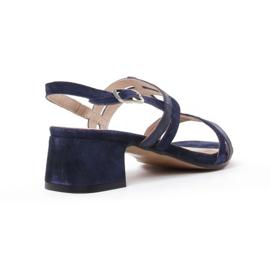 nu-pieds talon bleu marine mode femme printemps été - Photo Produit 7