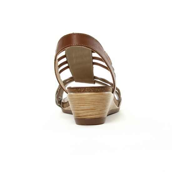 nu-pieds compensés marron mode femme printemps été - Photo Produit 7