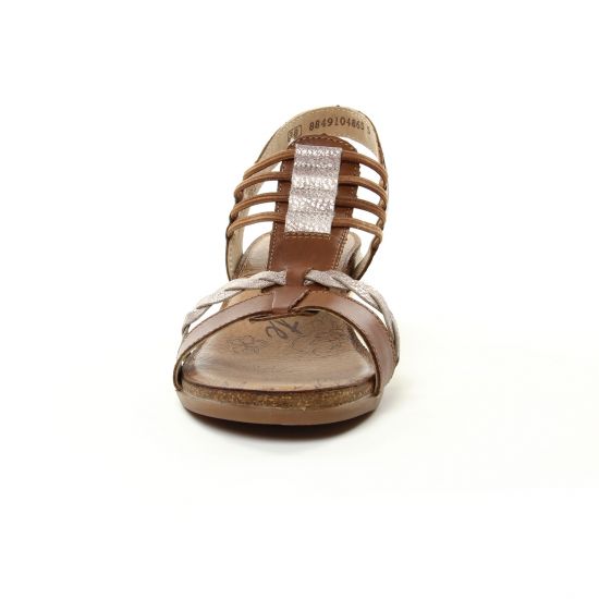 nu-pieds compensés marron mode femme printemps été - Photo Produit 6