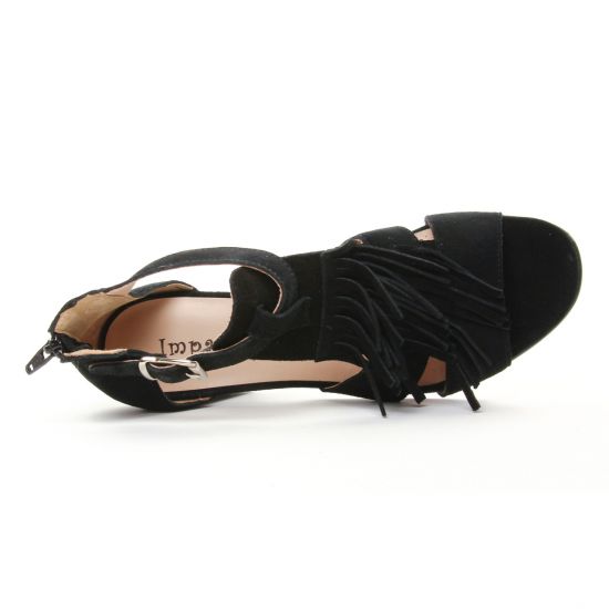 nu-pieds talon noir mode femme printemps été - Photo Produit 4