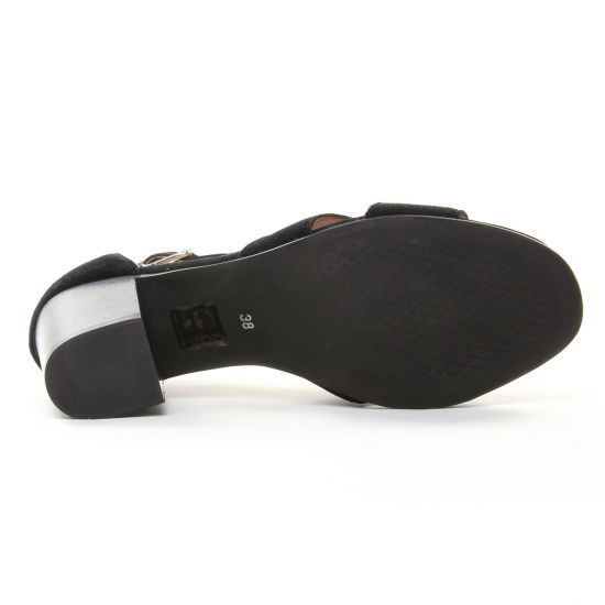 nu-pieds talon noir mode femme printemps été - Photo Produit 5