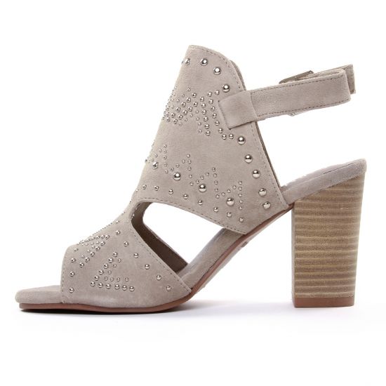 nu-pieds talons hauts beige mode femme printemps été - Photo Produit 3