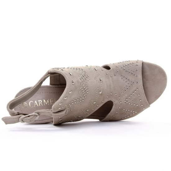 nu-pieds talons hauts beige mode femme printemps été - Photo Produit 5