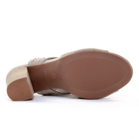 nu-pieds talons hauts beige mode femme printemps été - Photo Produit 6