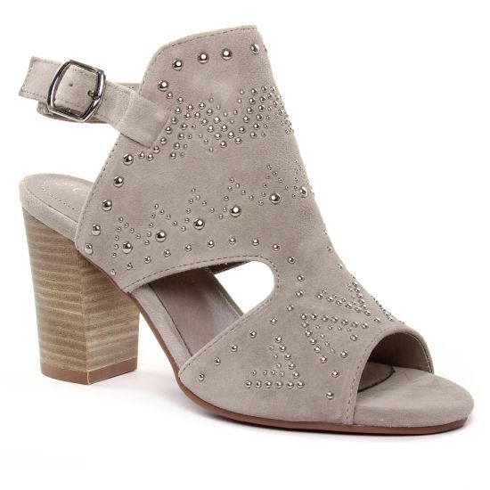 nu-pieds-talons-hauts beige même style de chaussures en ligne pour femmes que les  Marco Tozzi