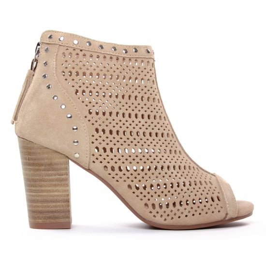 nu-pieds talons hauts beige mode femme printemps été - Photo Produit 2