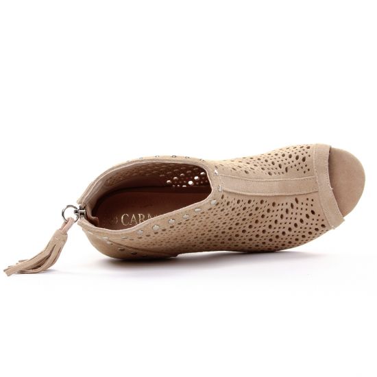 nu-pieds talons hauts beige mode femme printemps été - Photo Produit 4