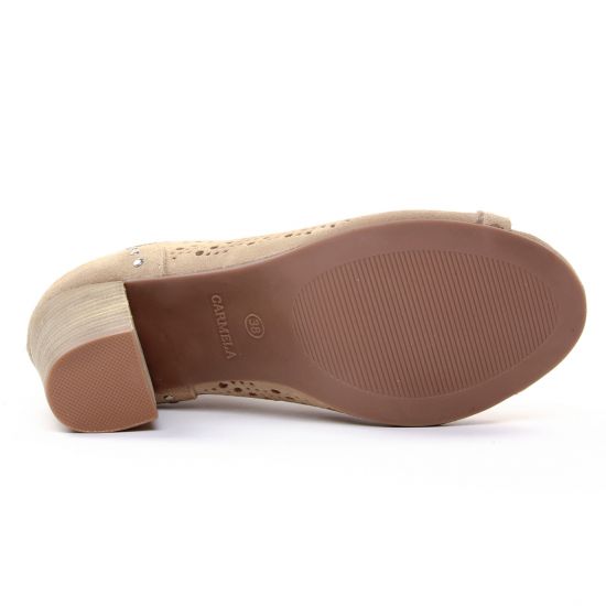 nu-pieds talons hauts beige mode femme printemps été - Photo Produit 5