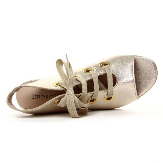 nu-pieds talons hauts beige doré mode femme printemps été - Photo Produit 4
