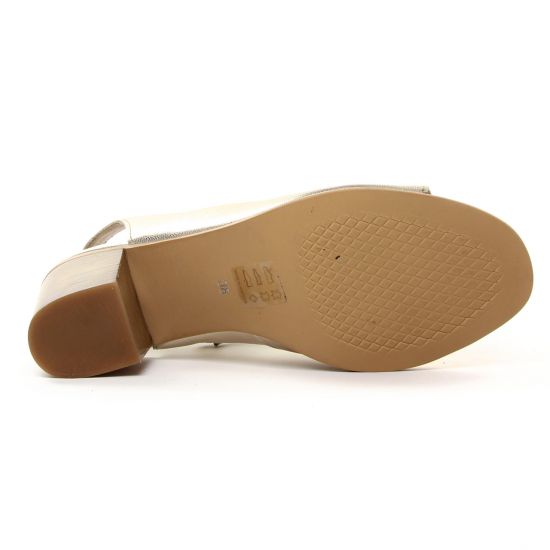 nu-pieds talons hauts beige doré mode femme printemps été - Photo Produit 5