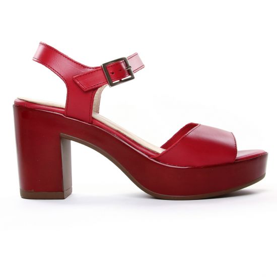 nu-pieds talons hauts bordeaux mode femme printemps été - Photo Produit 2