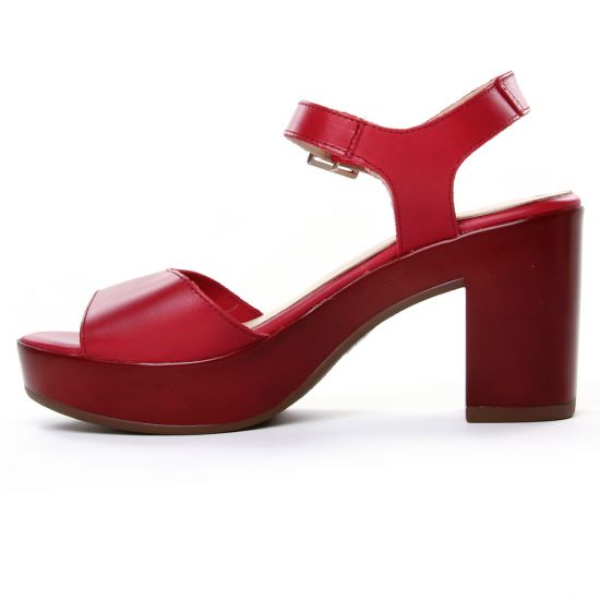 nu-pieds talons hauts bordeaux mode femme printemps été - Photo Produit 3