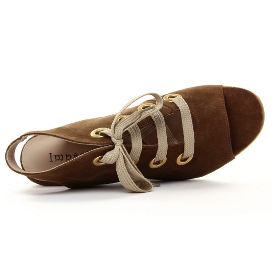 nu-pieds talons hauts marron mode femme printemps été - Photo Produit 4