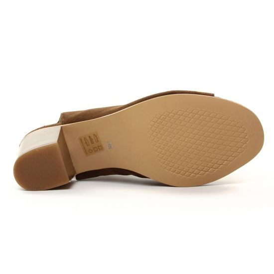 nu-pieds talons hauts marron mode femme printemps été - Photo Produit 5