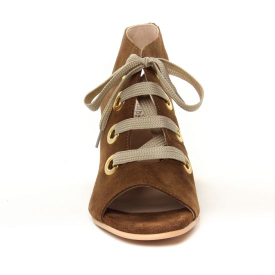 nu-pieds talons hauts marron mode femme printemps été - Photo Produit 6