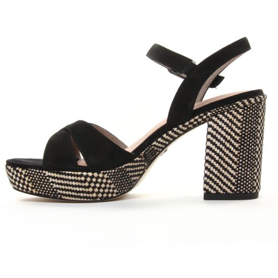 nu-pieds talons hauts noir mode femme printemps été - Photo Produit 3