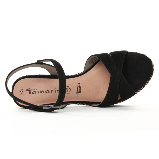 nu-pieds talons hauts noir mode femme printemps été - Photo Produit 4
