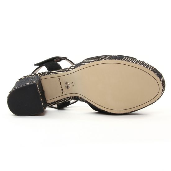 nu-pieds talons hauts noir mode femme printemps été - Photo Produit 5