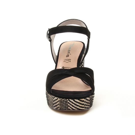 nu-pieds talons hauts noir mode femme printemps été - Photo Produit 6