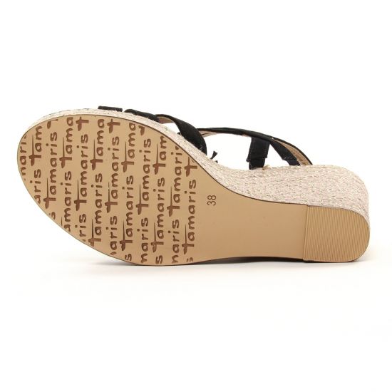 espadrilles compensées noir mode femme printemps été - Photo Produit 5