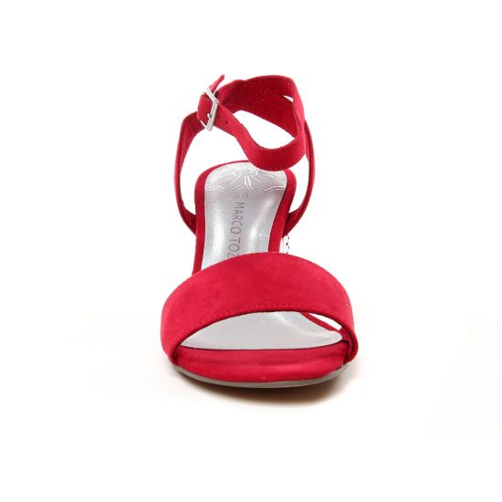 nu-pieds talons hauts rouge mode femme printemps été - Photo Produit 6