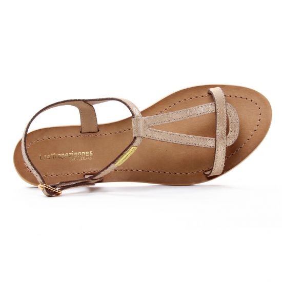 sandales beige doré mode femme printemps été - Photo Produit 4