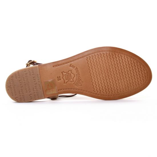 sandales beige doré mode femme printemps été - Photo Produit 5