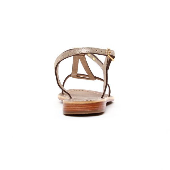 sandales beige doré mode femme printemps été - Photo Produit 7