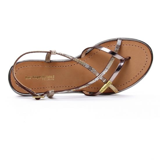 sandales beige doré mode femme printemps été - Photo Produit 4