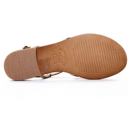 sandales beige doré mode femme printemps été - Photo Produit 5